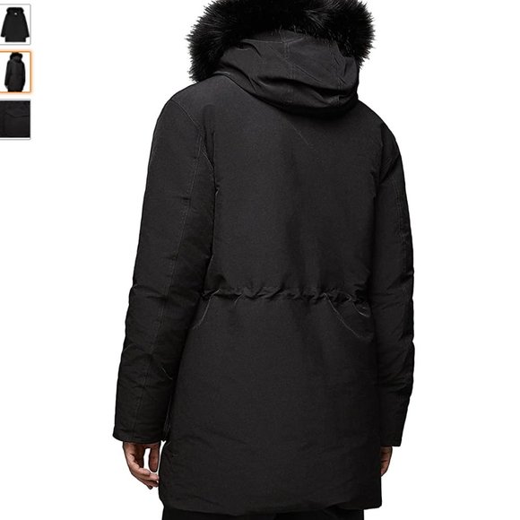 Zara MAN Long Quilted Coat With Faux Fur Hood - Picture 4 of 12